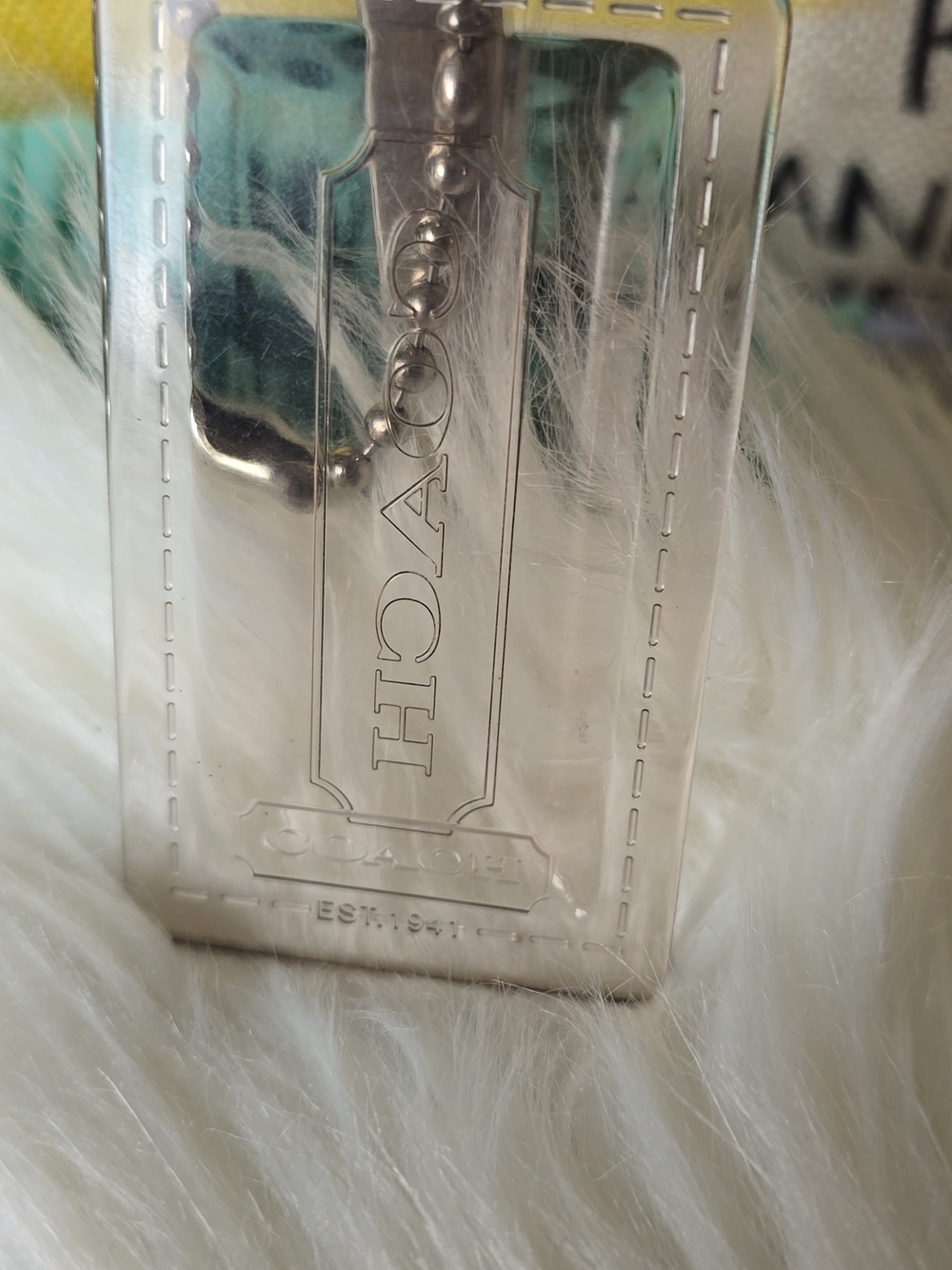 Coach POPPY   hangtag  Large Sized 3.5" L